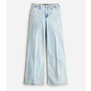 J Crew Point Sur Seamed Puddle Jean in Bleach Wash 28